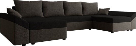 Midfeld 4 sits Hörnbäddsoffa Dark brown/black