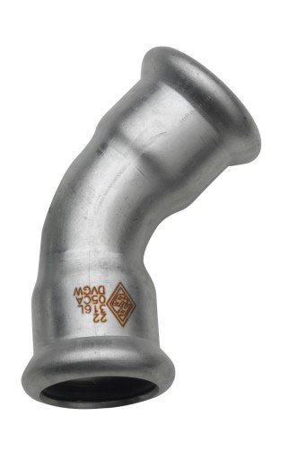 28 mm TURBO Inox bøying 45G. stikkontakt/uttak 28 mm TURBO Inox bøying 45G. stikkontakt/uttak