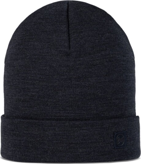 Buff Merino Heavyweight Beanie Solid Indigo, One Size