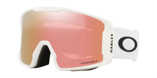Oakley Line Miner L Skibrille Matte Hvit Prizm Rose Gold med Anti-dugg og UV-beskyttelse Oakley Line Miner L Skibrille Matte Hvit Prizm Rose Gold med Anti-dugg og UV-beskyttelse