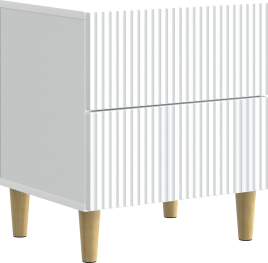  Nattbordskap med skuff Hvit 43 x 34,5 x 48 cm Konstruert tre
