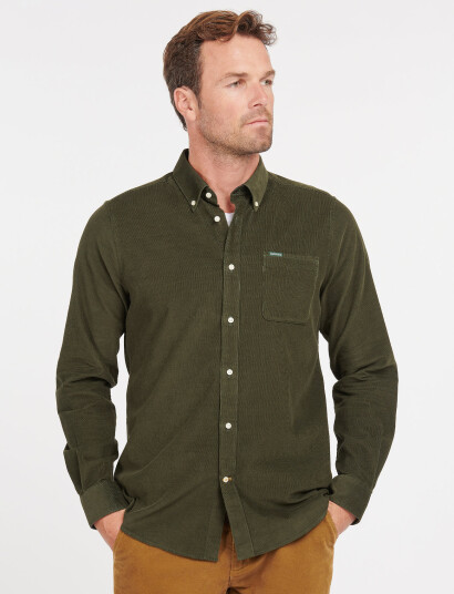 Barbour Barbour Ramsey Tailored Cord Shirt - Brown - XXXL Barbour Barbour Ramsey Tailored Cord Shirt - Brown - XXXL