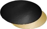 Kagepap Ø220 Mm 1100 Gr Sort/Guld,100 Stk/Krt