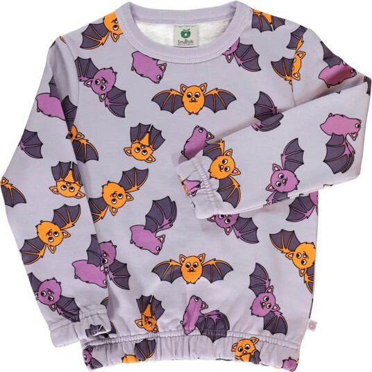 Småfolk Sweatshirt With Bat Purple 86 92