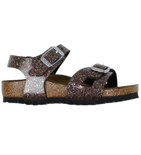 Birkenstock Sandaler Rio Plain Cosmic Sparkle Black Multi 28 Sandals Metallic Svart