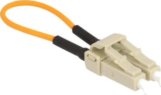 Delock - Loopbackadapter - Lc Multimodus (Hann) - Fiberoptisk - 50 / 125 Mikroner - Om2 - Oransje, Beige