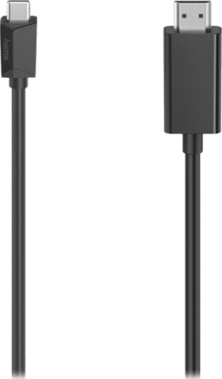 Hama 3m USB-C til HDMI Adapterkabel Dobbeltisolert Svart Hama 3m USB-C til HDMI Adapterkabel Dobbeltisolert Svart