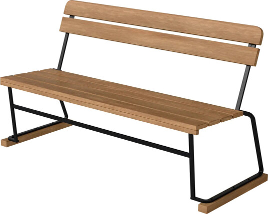 Grythyttan Stålmöbler Sofa 3 Teak / Svart