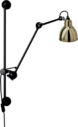Vegglampe Lampe Gras 201 Round Svart Stue Metall Design 14 78 Svart