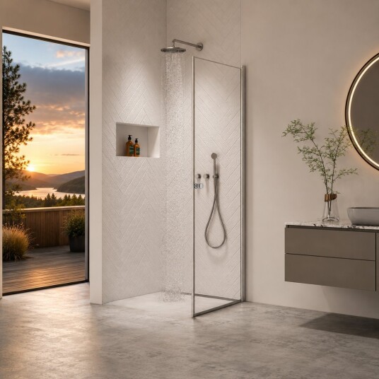INNOVATION LUSSO DUSJDØR 90X195 CM KROM 8MM INNOVATION LUSSO DUSJDØR 90X195 CM KROM 8MM