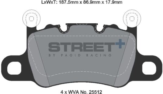 PAGID Racing T8277SP2001 Bremseklosser PAGID Racing T8277SP2001 Bremseklosser