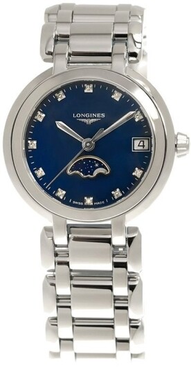 Longines Dameklokke L8.115.4.98.6 Primaluna Blå/Stål Ø30.5 mm