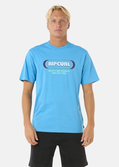 Rip Curl Surf Revival Yo Mumma Tee Blue Paint Xl T Shirts