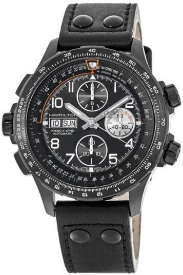 Hamilton Herreklokke H77736733 Sort/Lær Ø45 mm Hamilton Herreklokke H77736733 Sort/Lær Ø45 mm