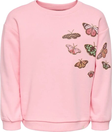 Kids Only Kmgbutterfly Ls Boxy Print Ub Swt Pink 98