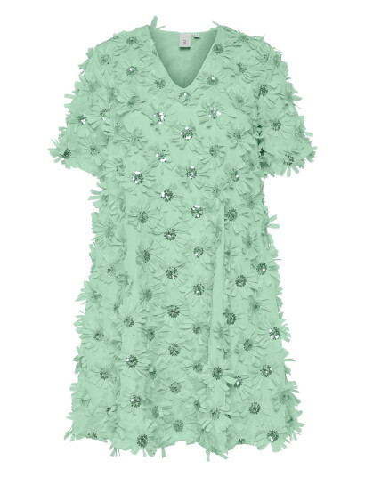 YAS Yasabelone Ss V-Neck Dress - D2D - Green - 36 YAS Yasabelone Ss V-Neck Dress - D2D - Green - 36