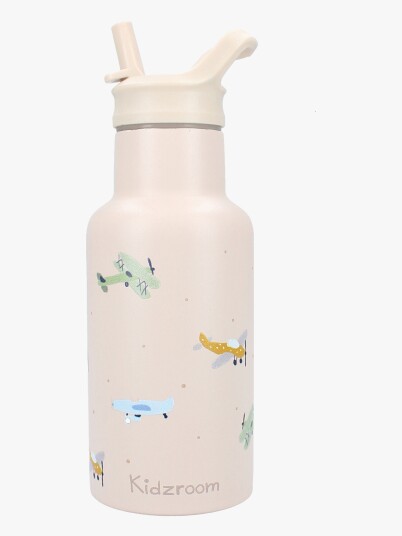 Kidzroom Stainless Steel Vannflaske 350 Ml Small Talk Beige Kidzroom Stainless Steel Vannflaske 350 Ml Small Talk Beige