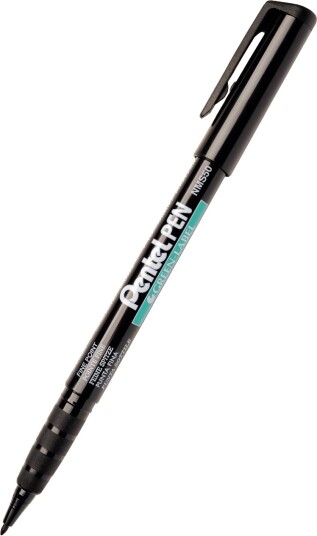 Pentel Green Label Permanent Merkepenn 1mm Svart