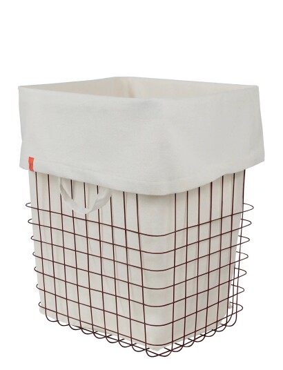 Mette Ditmer Store-It Basket With Canvas Bag, Large - Burgundy - 32X 40X 50CM