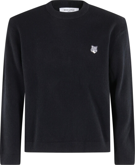Maison Kitsuné Herre Strikkevarer Svart M,
