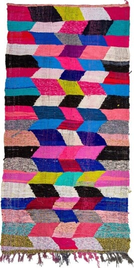 Marokkansk Boucherouite teppe 150 x 305 cm Størrelse: 150 x 305 cm Marokkansk Boucherouite teppe 150 x 305 cm Størrelse: 150 x 305 cm