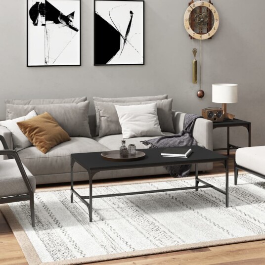 vidaXL Salongbord svart 100x50x35 cm konstruert tre vidaXL Salongbord svart 100x50x35 cm konstruert tre