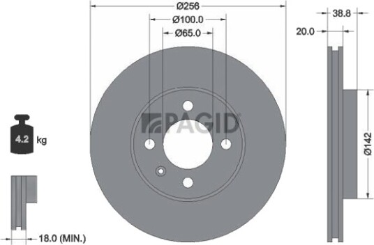 PAGID 53934NC Bremseskive PAGID 53934NC Bremseskive