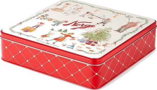Norgesglasset Kakeboks Firkantet Metall 27x27