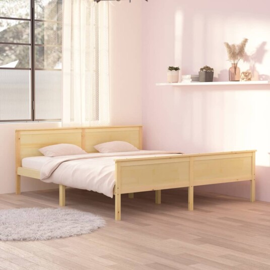 vidaXL Sengeramme heltre furu 180x200 cm