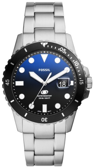 Fossil Herreklokke FS6038 Blue Flerfarget/Stål Ø42 mm
