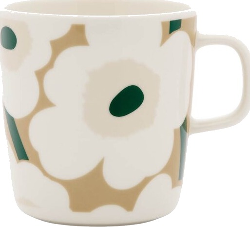 Marimekko Oiva Unikko krus 40 cl hvit/beige/grønn