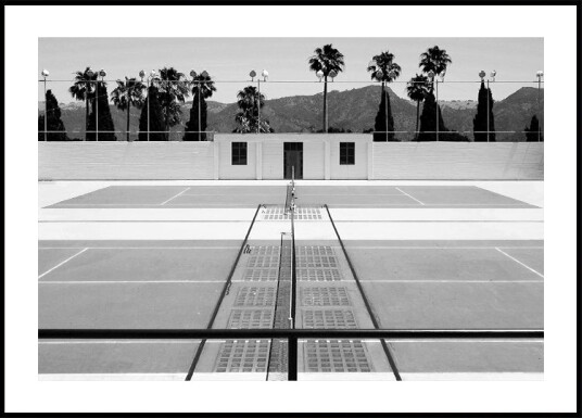 Tennis Court and Palm Trees Plakat Plakat / 100x150cm Tennis Court and Palm Trees Plakat Plakat / 100x150cm