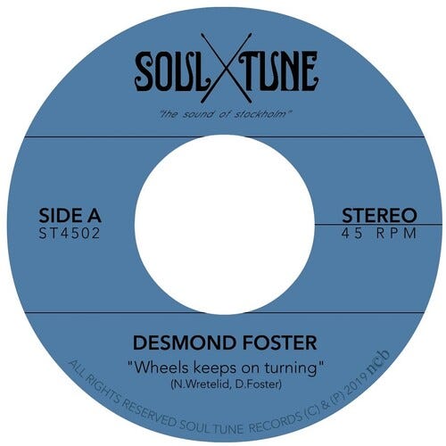 Desmond Foster  Wheels Keeps On Turning / Attitude  LP/Vinyl