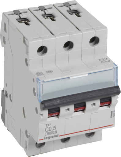 Legrand TX³ MCB automatsikring C0,5 3P 3M 6/6kA