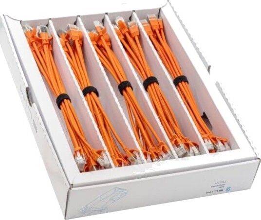 Wirewin Slim Cat6A U/FTP 0.25m oransje 50 pack SLIM LS K6A 0.25 OR 50