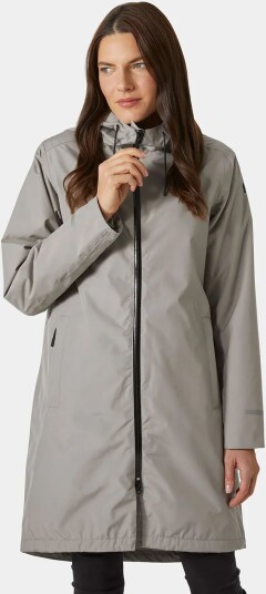 Helly Hansen Dame Aspire Lang Hette Regnfrakk GrA S GronnS Helly Hansen Dame Aspire Lang Hette Regnfrakk GrA S GronnS