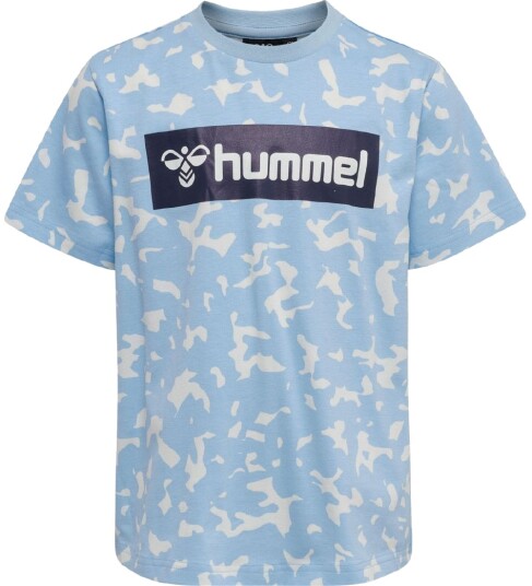 Hummel T skjorte hmlCarter Luftig Blue Hummel 4 år 104 T skjorte Blå Hvit
