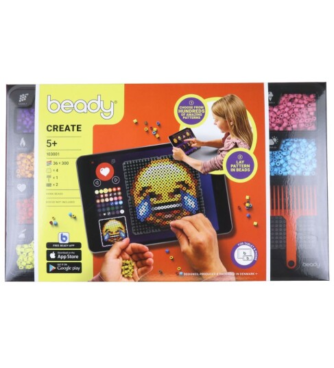 Beady Create 10.800 Perler, 4 Plader, 1 Skraber