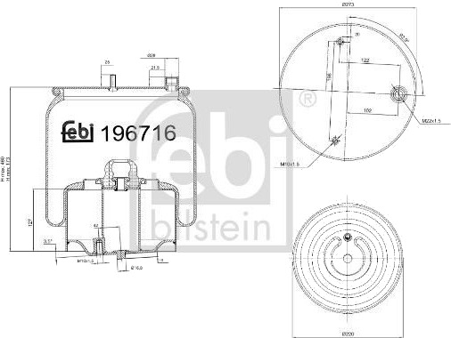 FEBI BILSTEIN 196716 Luftbelg, fjæring