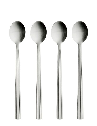 Aida Raw Cafe Latte Spoon Matte Steel 4 Pcs Giftbox - Silver - L15.5CM Aida Raw Cafe Latte Spoon Matte Steel 4 Pcs Giftbox - Silver - L15.5CM