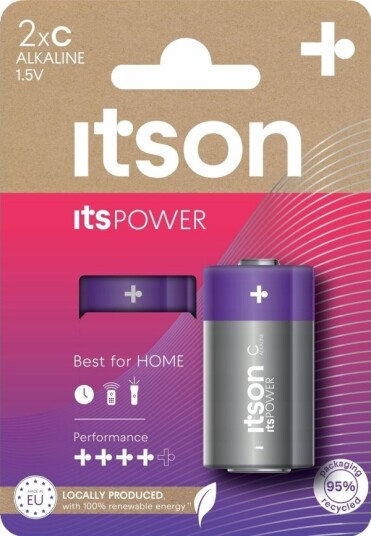 Itson Itspower Alkaliske Batteri Lr14 LR14IPO/2CP