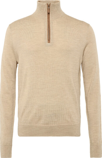 Ralph Lauren Golf 2/30 Merino Wool Sweater Half Zip Beige S