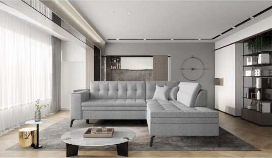 Seksjon Eltap Lanvin 260x210x93 cm Borneo 4 Grå Høyre Seksjon Eltap Lanvin 260x210x93 cm Borneo 4 Grå Høyre