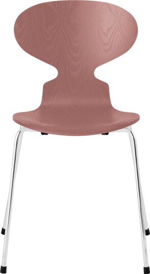 Fritz Hansen - Myran 3101 Wild Rose Färgad Ask/chrome Spisestoler Arne Jacobsen Rosa Metall/tre