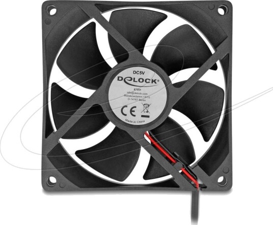 Delock Kabinettvifte Axial 92mm Svart Delock Kabinettvifte Axial 92mm Svart