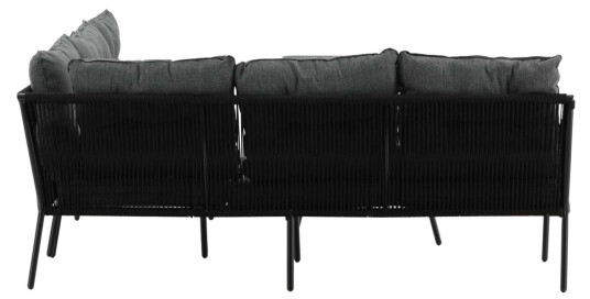 Venture Design Berlin sofagruppe Svart 2st 3-seterende & bord 120x70 cm Svart