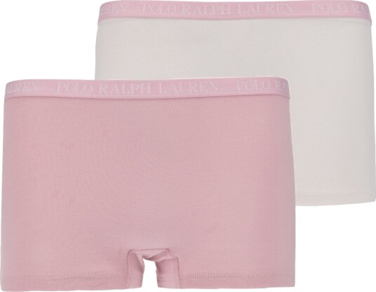 Polo Ralph Lauren Truser   2 pack   Kort   Hint av Rosa   Polo Ralph Lauren Acc   13 15 år (158 170)   Truser Hvit