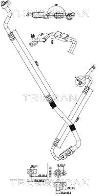 Høytrykks- / lavtrykksledning, klimaanlegg TRISCAN 9010 16014