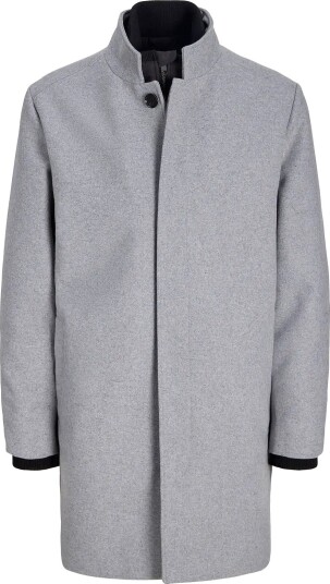 Jack & Jones Jjemelton Wool Blend Coat Aw26 Sn LIGHT GREY MELANGE S