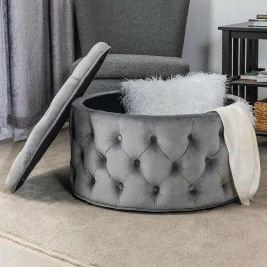 Munder Sittepuff 70 cm Grå